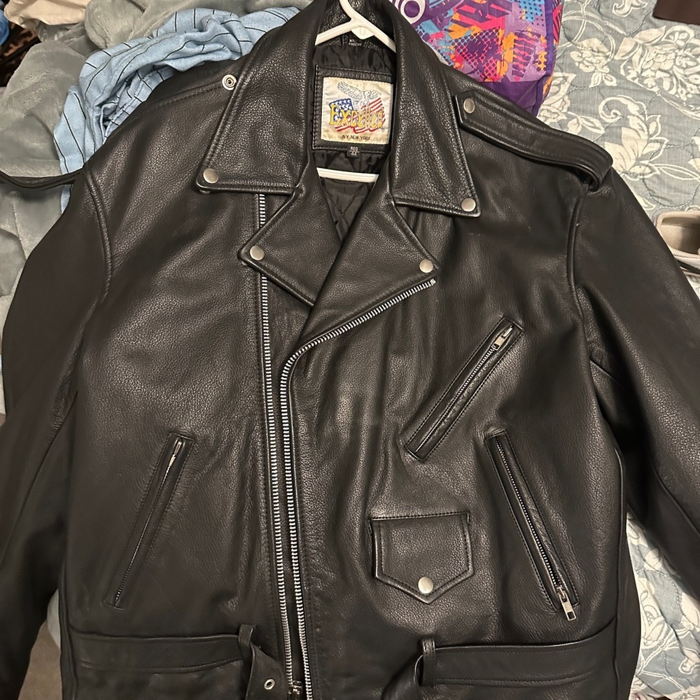 Black Leather Biker Jacket